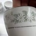 Mikasa #243 Japan Fine China Painted White Daisy Coffee Cups Sugar Dish Creamer