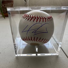 DAVID ORTIZ SIGNED BASEBALL IN CUBE - AUTOGRAPHED W/COA - (Twins, Red Sox) - 655