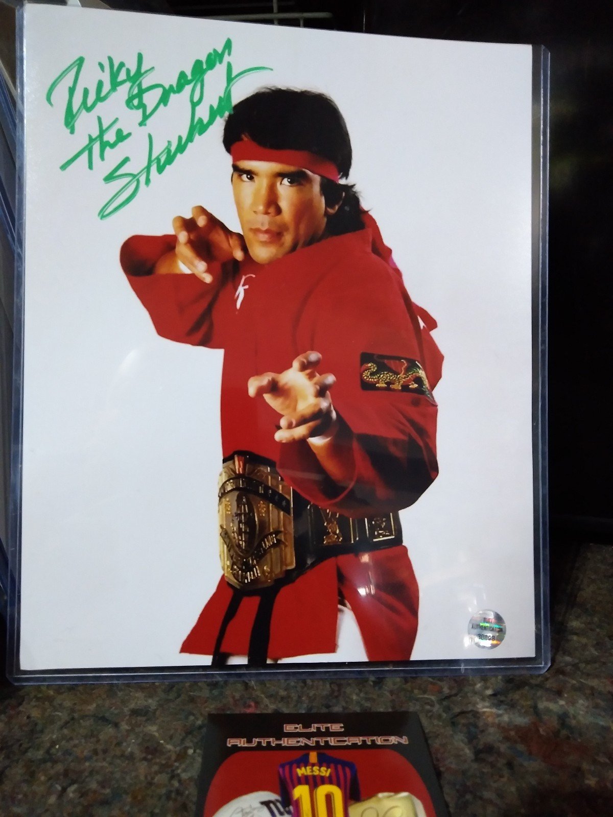 WWF WWE WCW Ricky the dragon steamboat signed photo