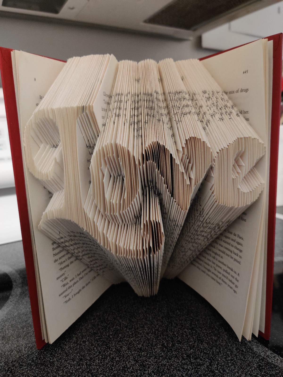 Love in Cursive Book Art