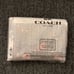 Coach Corner Zip Wristlet in Signature Canvas Cherry Print Gold/Denim Multi NWT