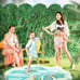 LaVaca Minnidip Tropical Palm Leaf Sprinkler Splash Pad