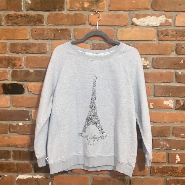 Vintage Karl Lagerfeld Rare Eiffel Tower Sweatshirt Top Size Medium