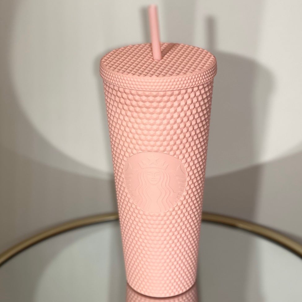 Starbucks Pink Peach Matte Studded Tumbler USA 2020 Spring release