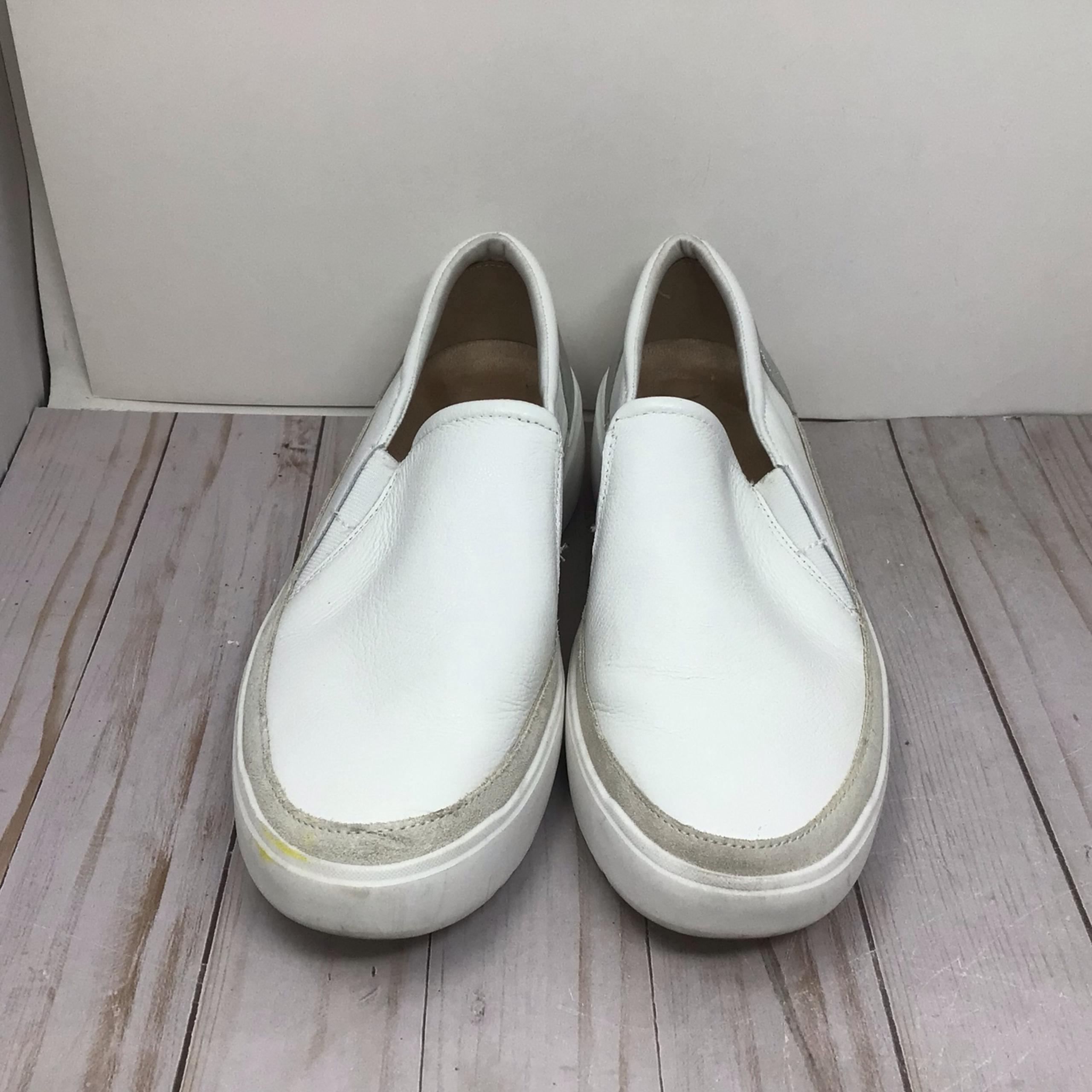 Vionic Womens Kearny Slip On Shoes White Tan Silver Size 9.5 Orthotic #00759