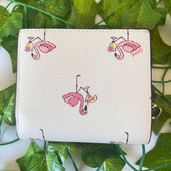 New♪COACH♪二つ折り財布★Snap Wallet With Flamingo Print coach Snap Wallet With Flamingo Print CK435