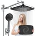 5-Setting High Pressure Shower Head, 12 inch Rain Shower Head