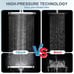 5-Setting High Pressure Shower Head, 12 inch Rain Shower Head