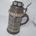 1900s German Stein Tankard 20 Inlaid Thaler Replicas dated 1859-1871 Antique.