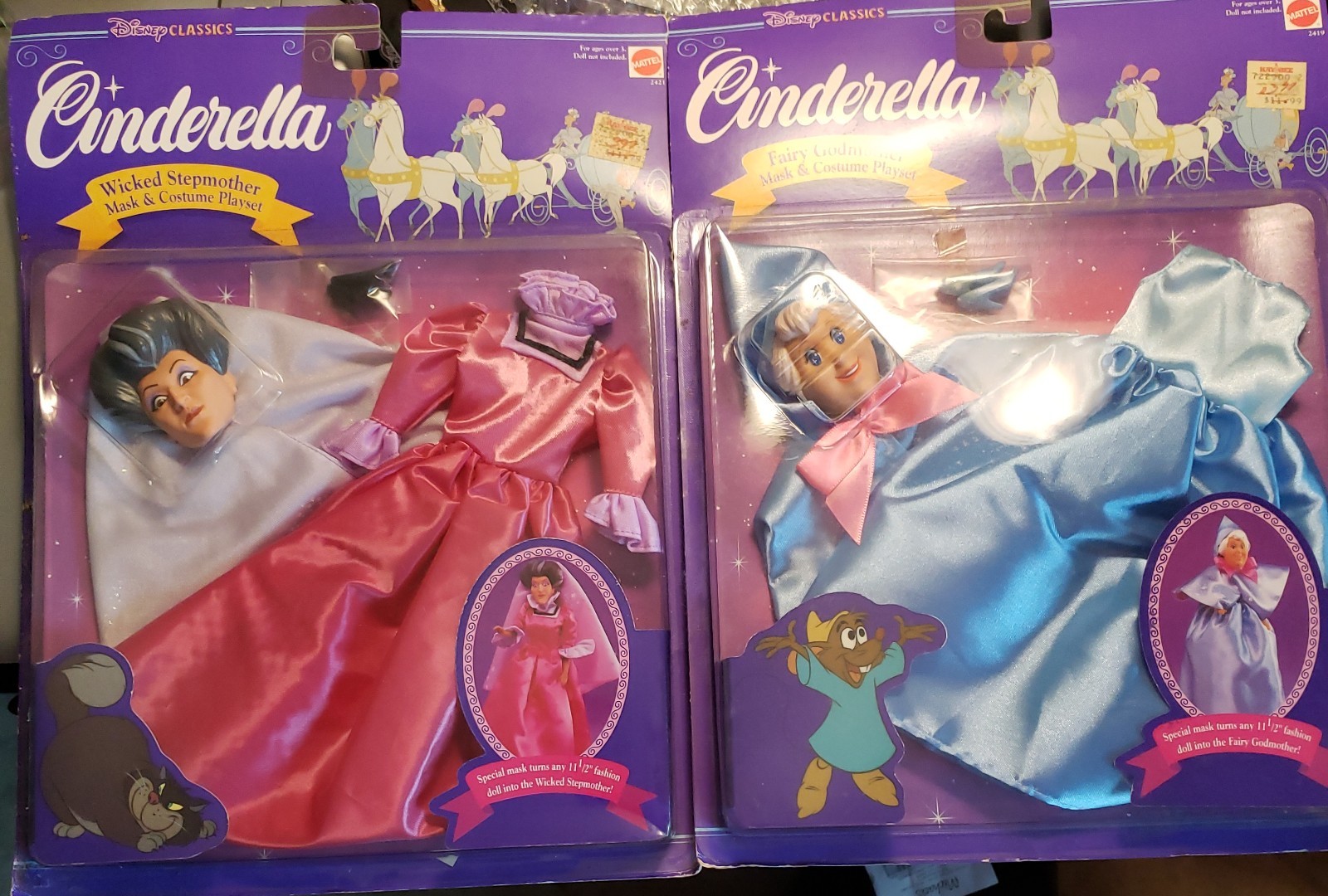 Disney classic Cinderella series - NIP. Fairy Godmother & Wicked Stepmother