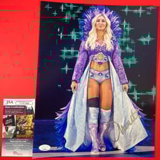 WWE NXT Charlotte Flair Autographed 11x14 Photo L Signed Wrestlemania JSA COA