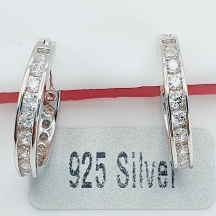 925 Sterling Silver Cubic Zirconia Earrings, U19254642
