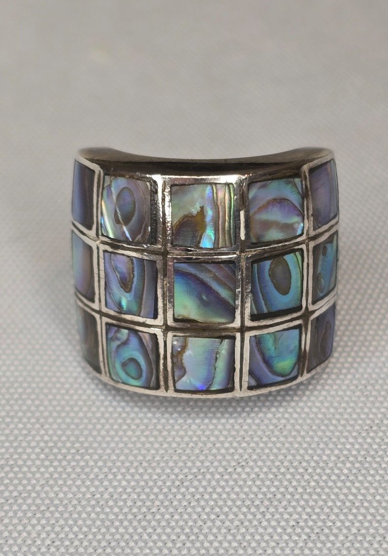 925 Silver Ring with Abalone (SIZE 5.5)