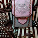 Henri bendel Pink and gray lanyard work id holder