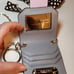 Henri bendel Pink and gray lanyard work id holder