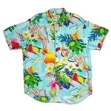 Jams World Aloha State Island Life Vintage Hawaiian Shirt Mens Medium USA Made