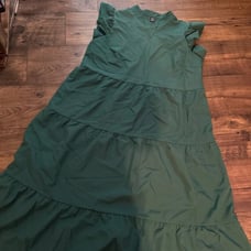 Green flowy dress