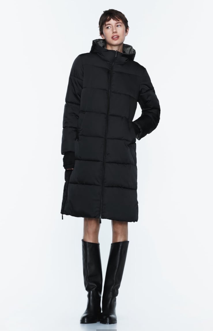 Zara REVERSIBLE LONG PUFFER ANORAK