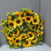 Artificial Sunflower Summer Wreath - 16 Inch Decorative Fake Flower Wreath