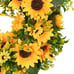 Artificial Sunflower Summer Wreath - 16 Inch Decorative Fake Flower Wreath