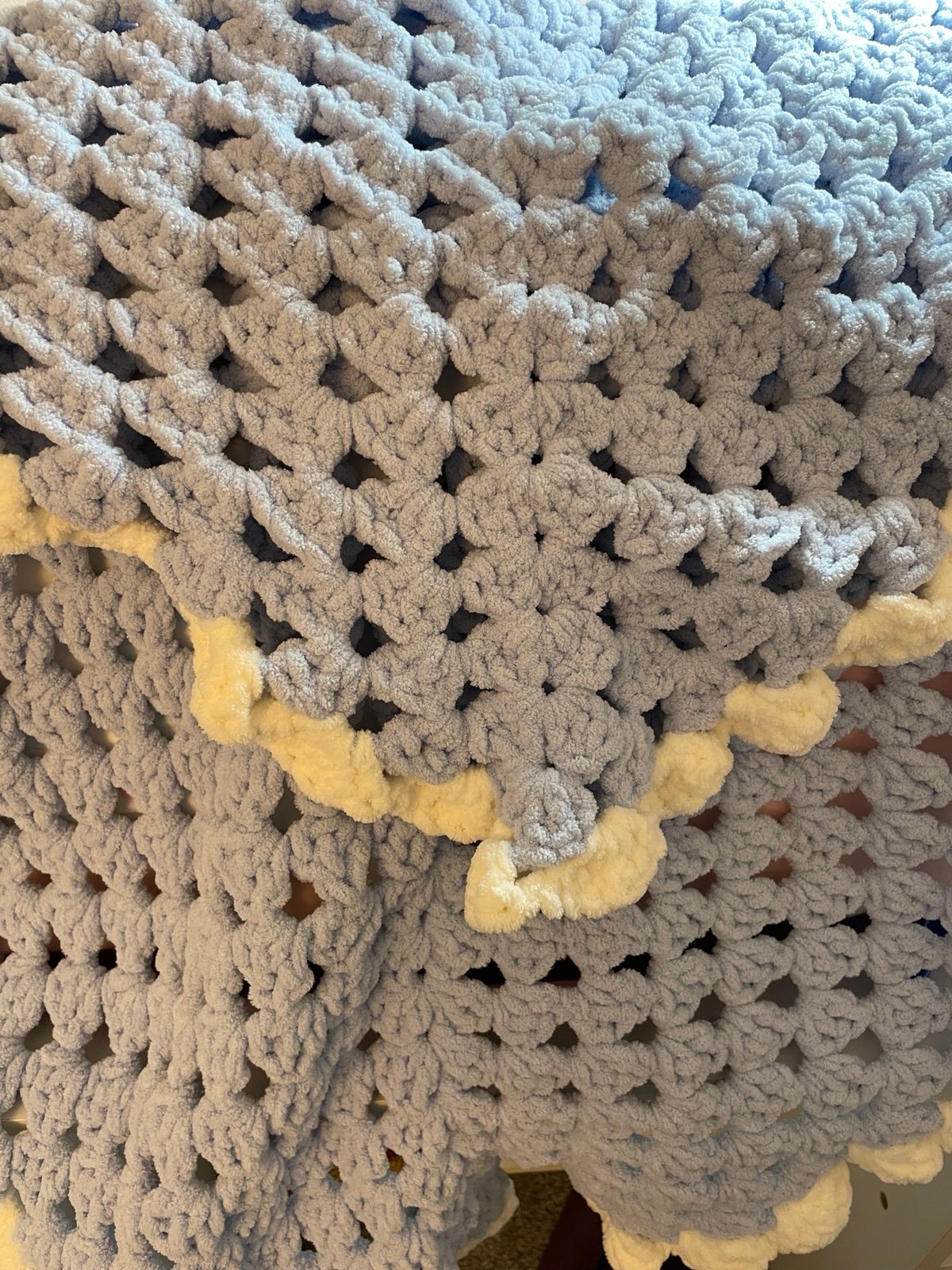 Handmade crochet baby blanket