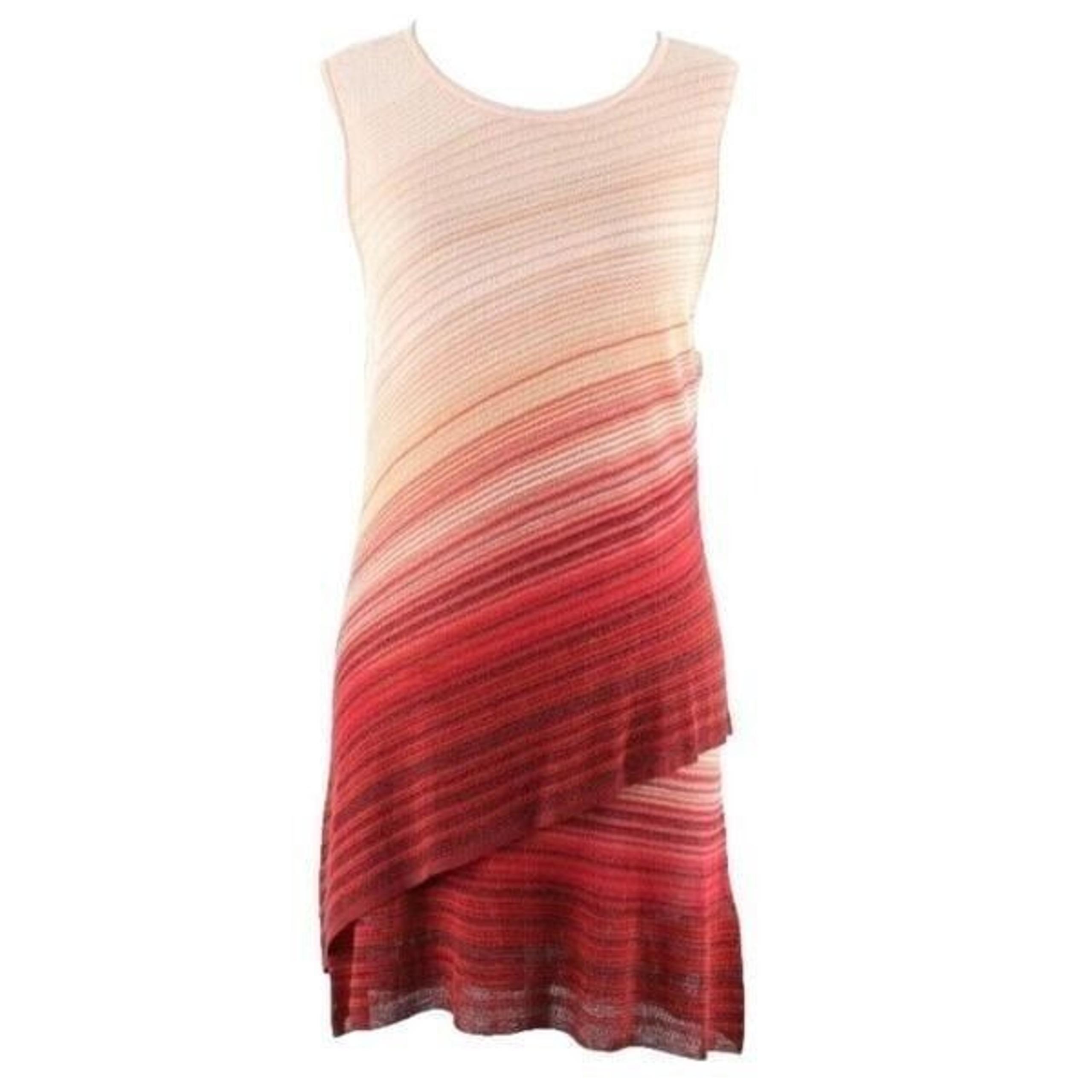 White House Black Market Tunic Top Knit Metallic Multicolor Sleeveless Sz S