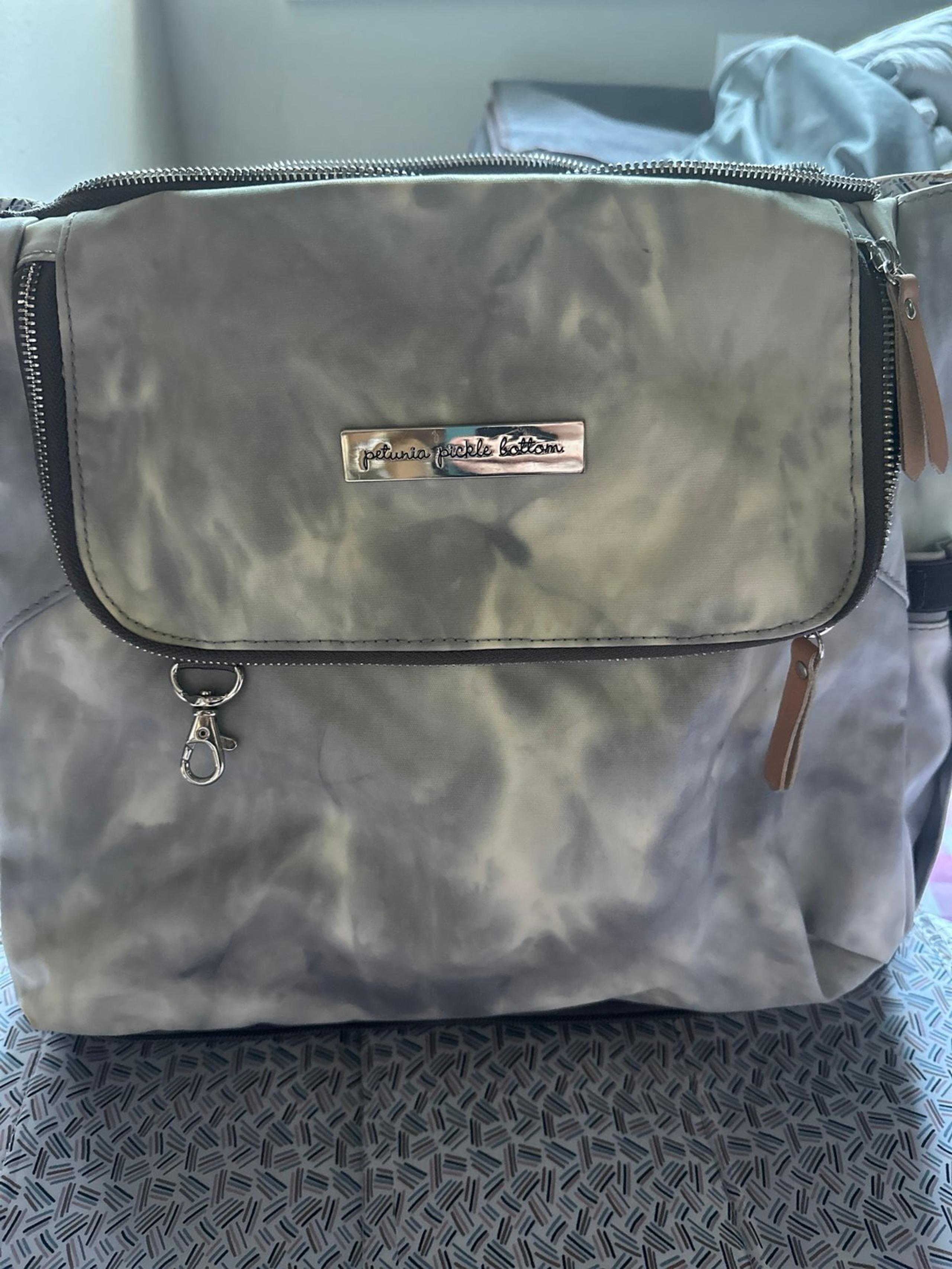 Petunia Pickle Bottom twirl tie dye diaper bag