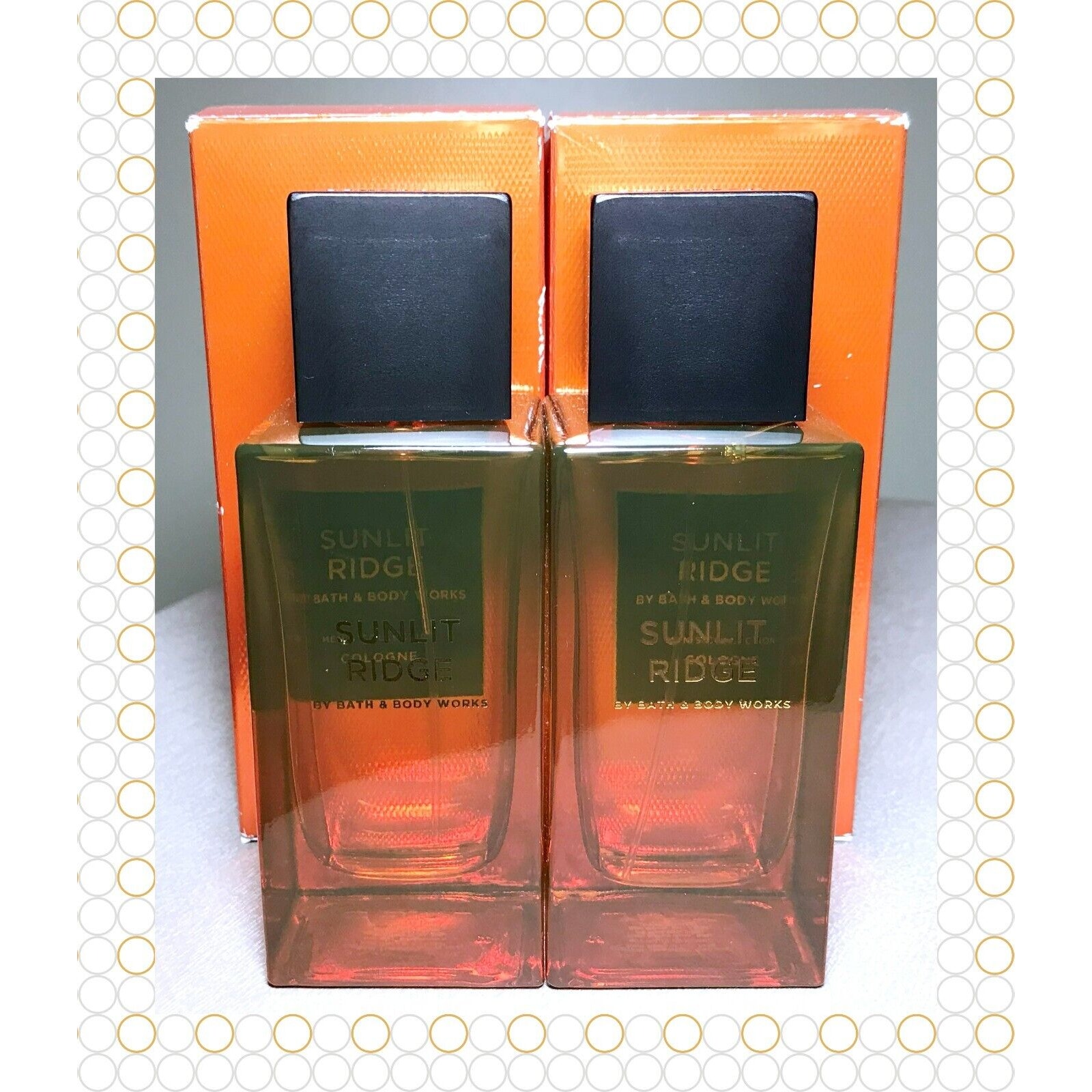 SET OF 2 Bath & Body Works Men's Cologne Spray 3.4 oz Sunlit Ridge Fragrance