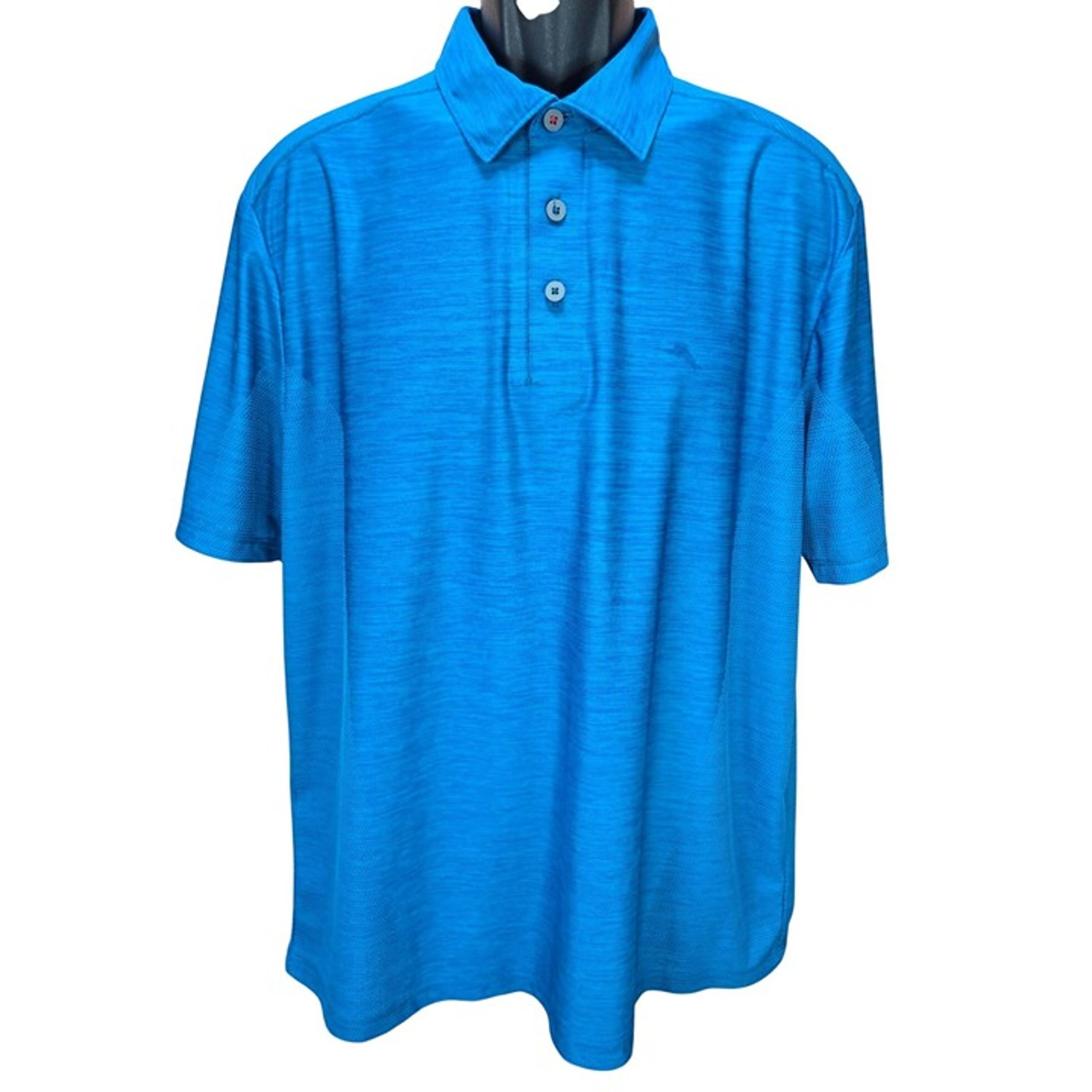 Tommy Bahama Mens Islandzone Moisture-Wicking Lightweight Blue Polo Large