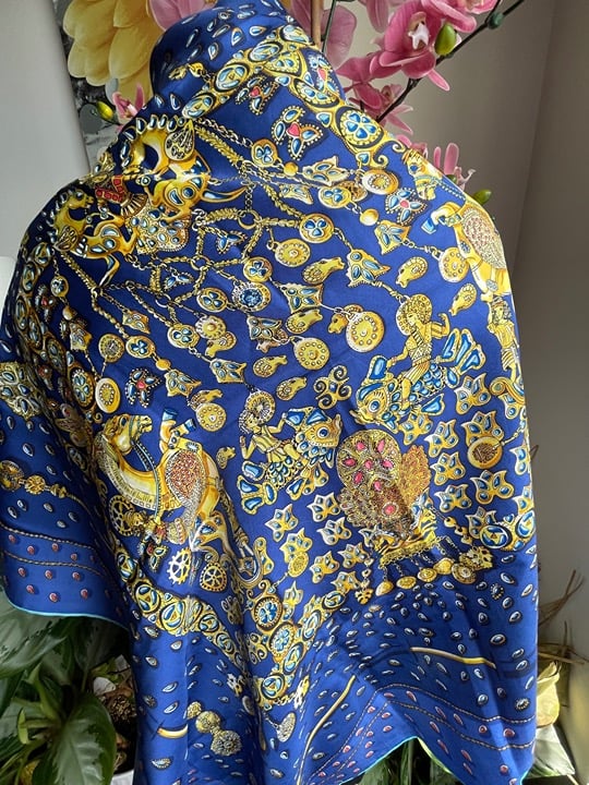 HERMES silk scarf