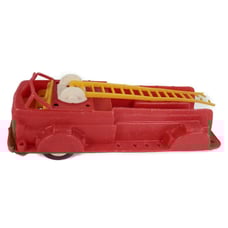 Vintage 1950s Nosco 8 Red Fire Truck Ladder Toy Car Plastic Missing Wheels