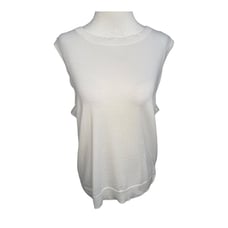 NEW J. Crew Women’s Large White Classic Sweater Shell Sleeveless NWT