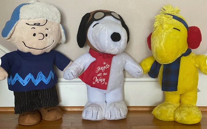 Large 22 inch Plush Porch Greeters-Snoopy, Woodstock & Charlie Brown-Set of 3