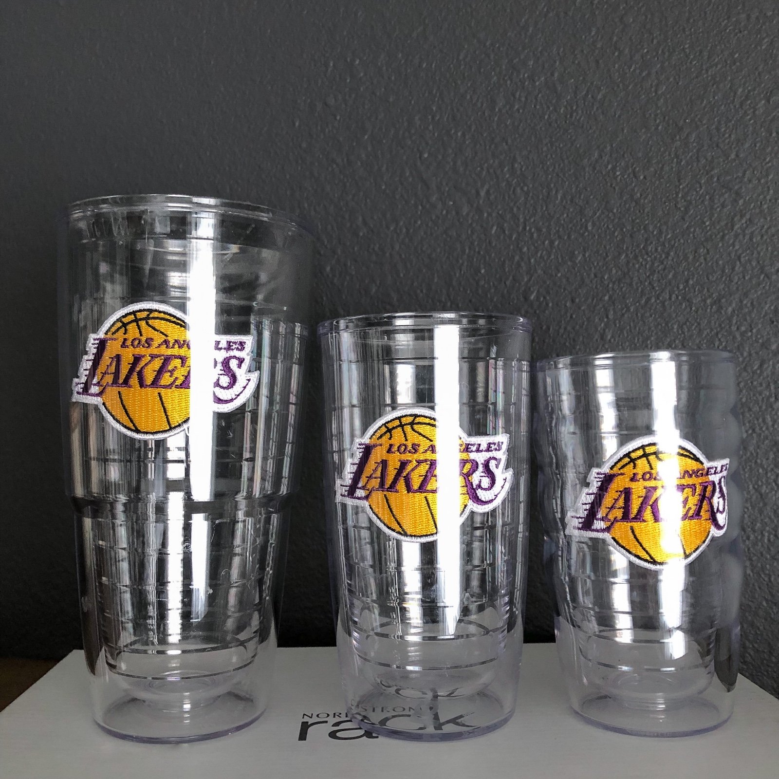 LA Lakers Basketball Set of 3 Collectible Tervis NBA Tumbler Cups, 8oz 12oz 16oz