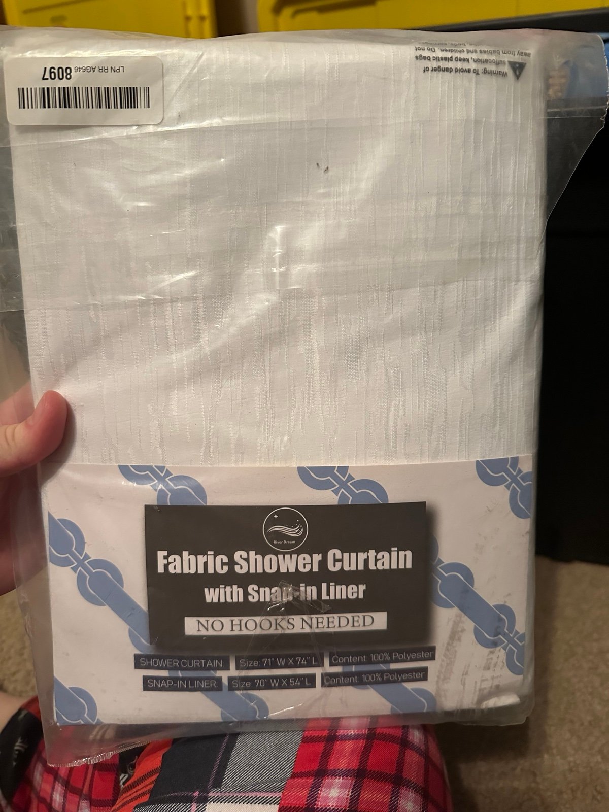 NIP river dream white shower curtain