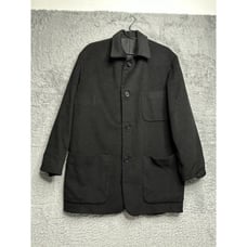 Loro Piana Saks Fifth Ave Made Italy Black Cashmere Virgin Wool Jacket 54/44