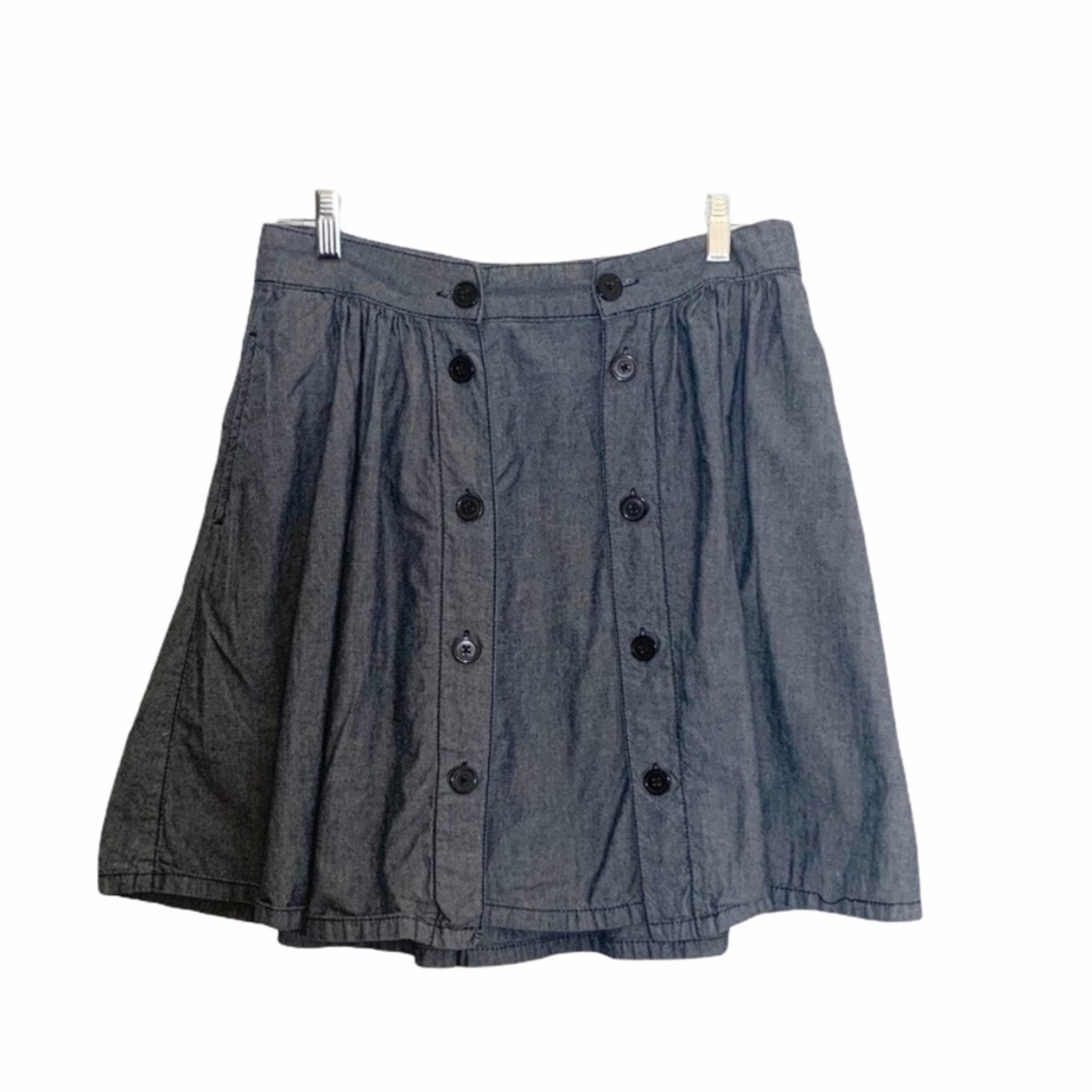 BCBGMaxAzria Denim Chambray A-Line Skirt 28