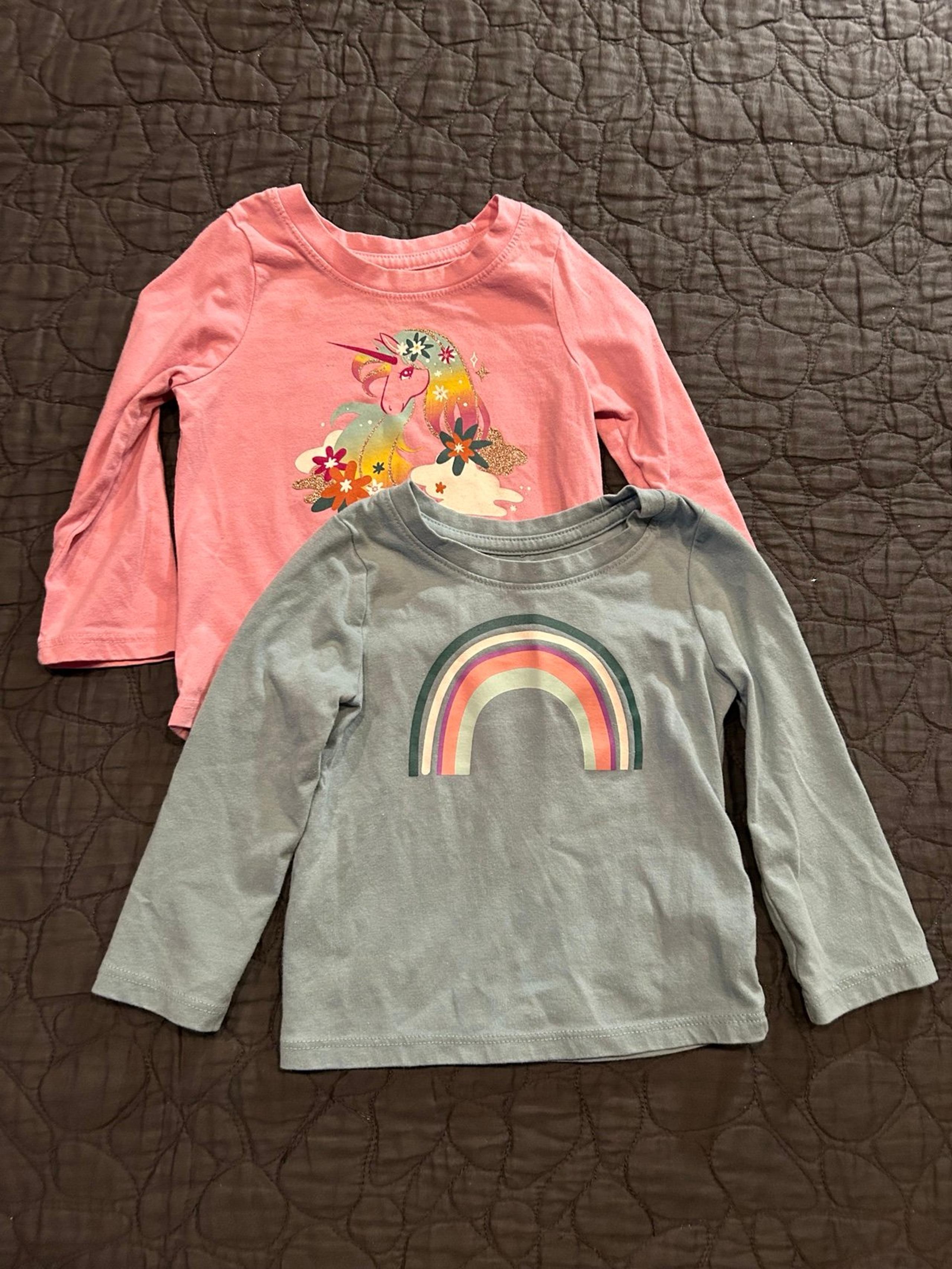 2 Long Sleeve Tops - 12 Months