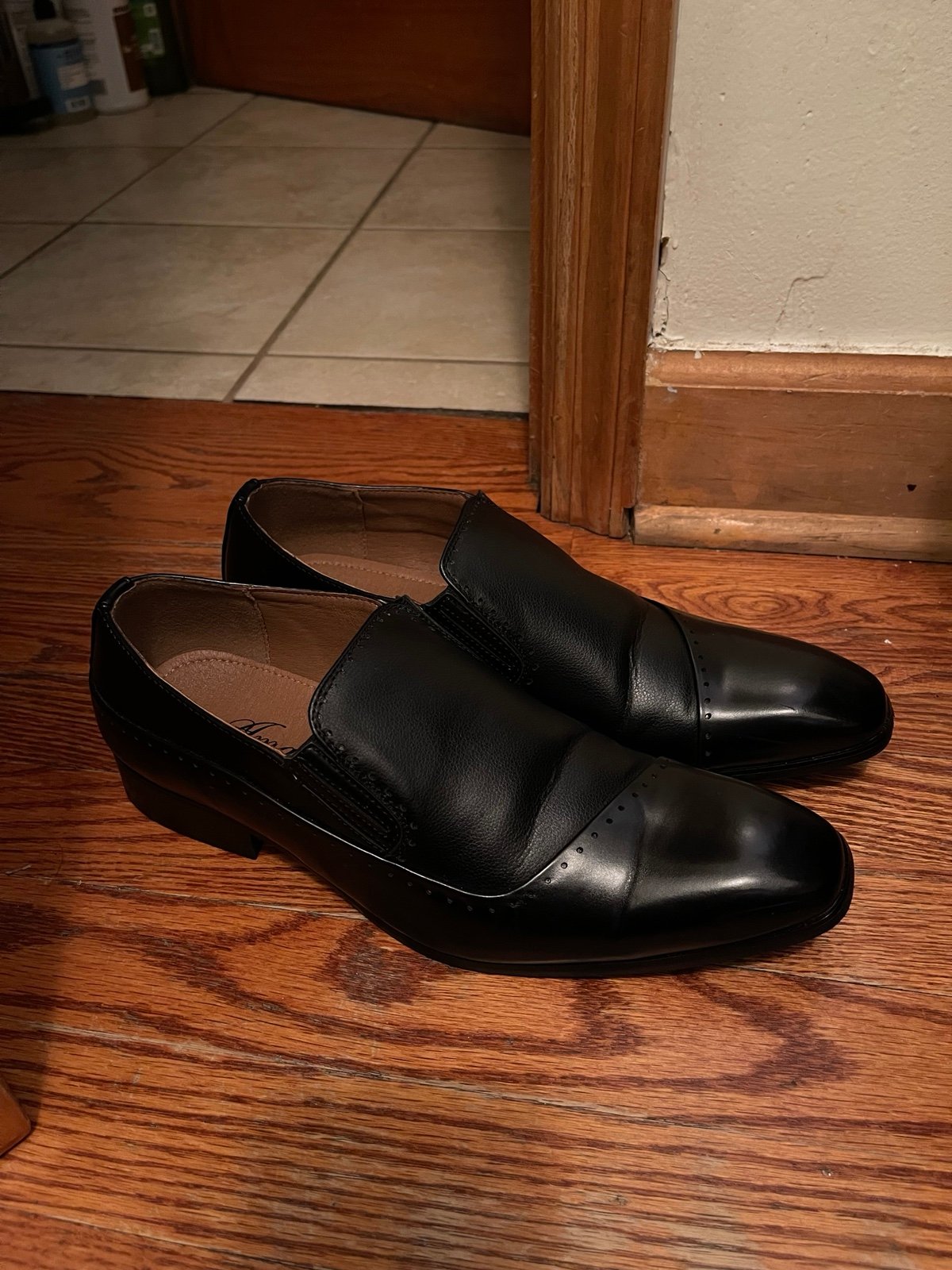 Amali super black sleek dress shoes