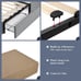 Queen Size Platform Bed Frame with 4 Storage Drawers and Headboard, Square Stitc