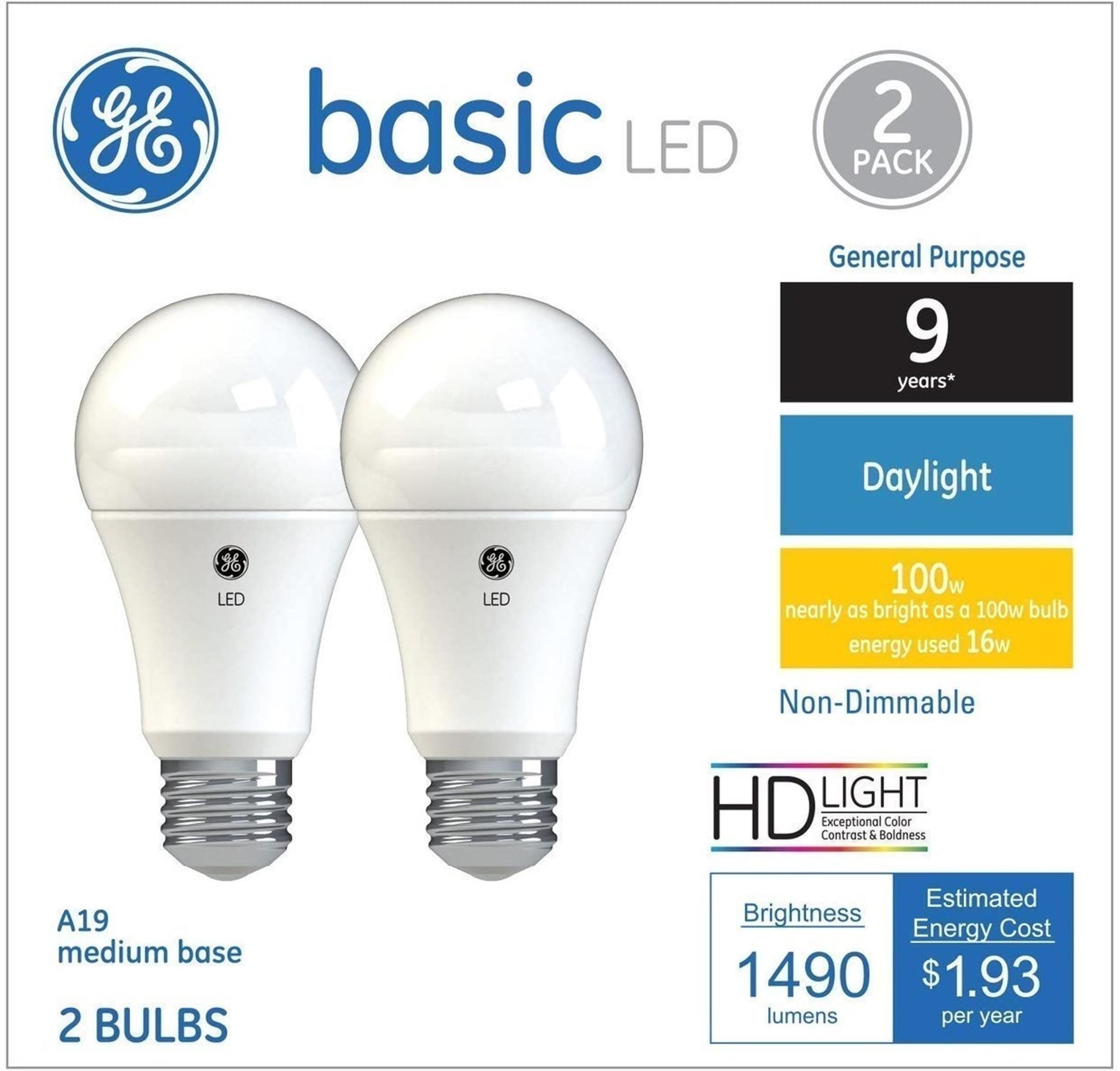 GE Basic LED Light Bulbs 100-Watt Replac