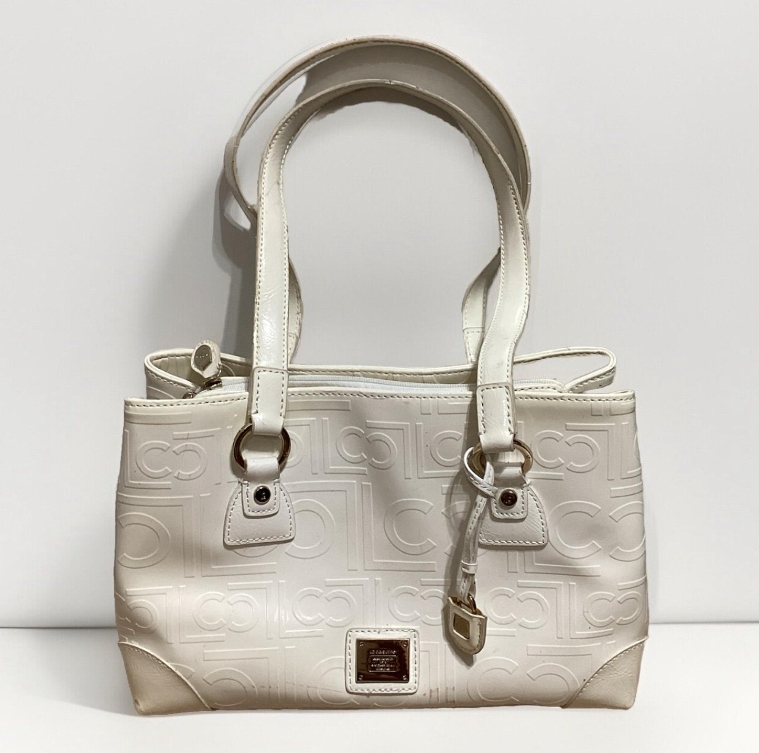 Liz Claiborne white organizer, shoulder bag.  Super neat