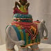Vintage Clay Art Kabash Elephant Cookie Jar 2000