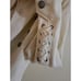 We the Free People Military Ivory Double Breasted Buttoned Blazer Jacket WM SZ M