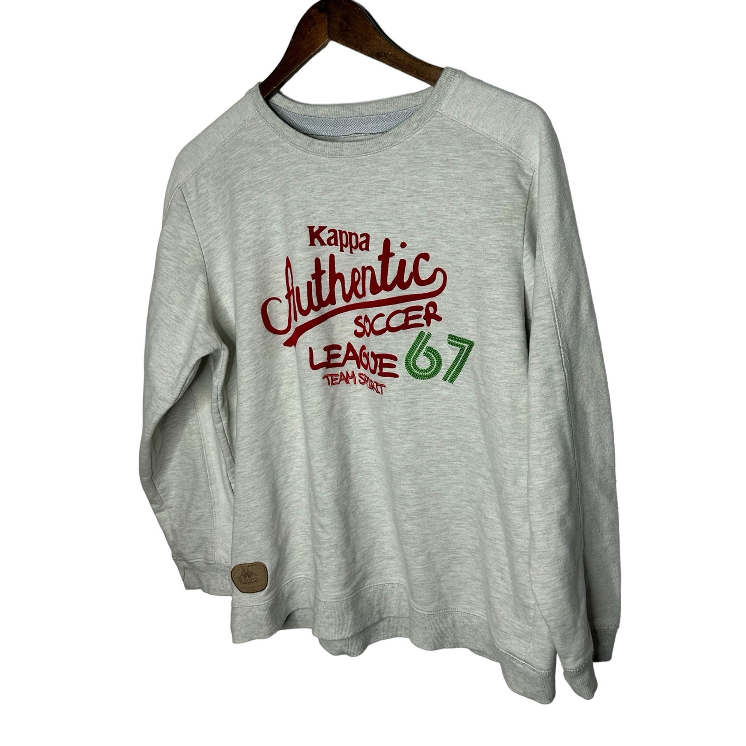 Kappa XL gray crewneck sweatshirt soccer mens