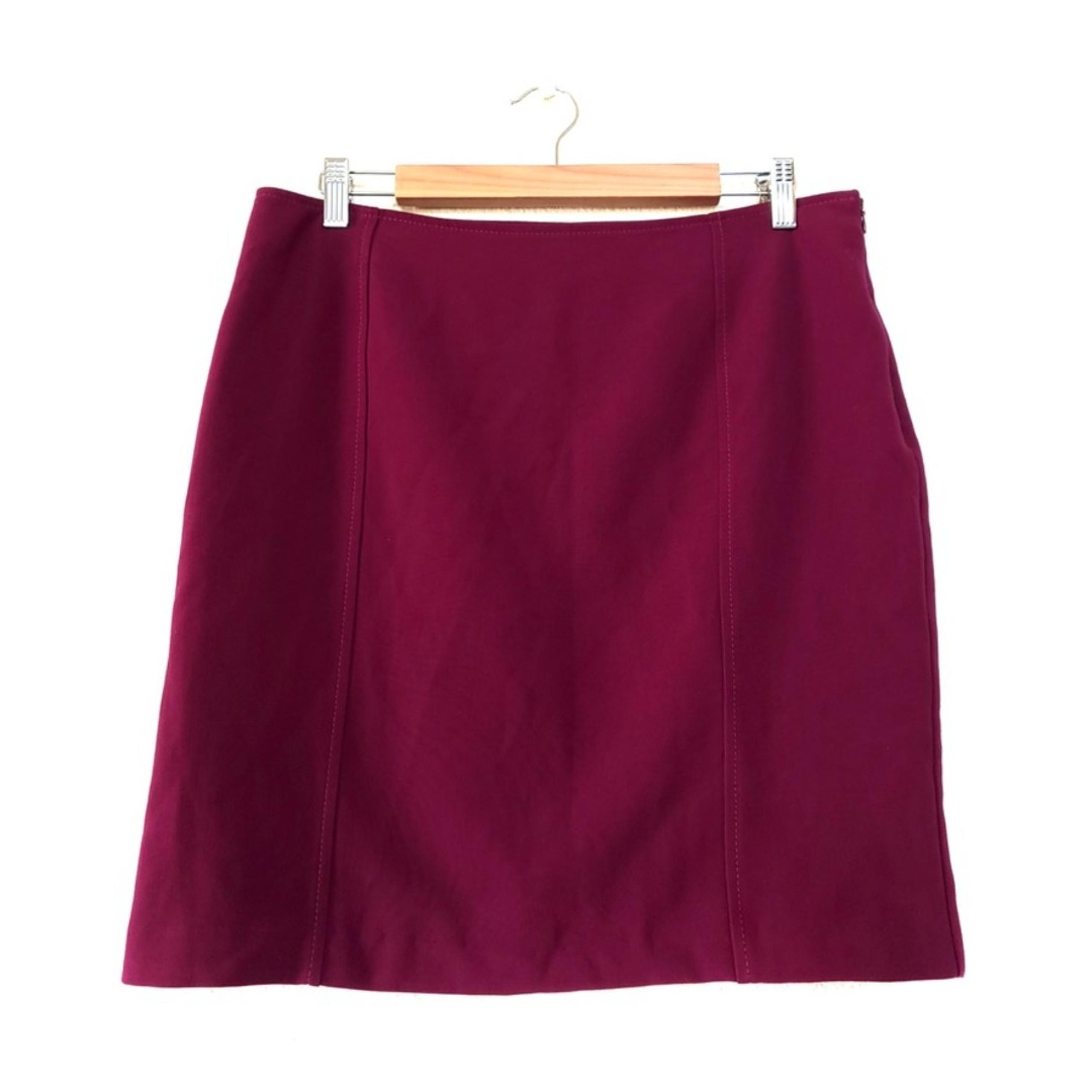 LOVE MOSCHINO Wine Red Pencil Mini Skirt US 10