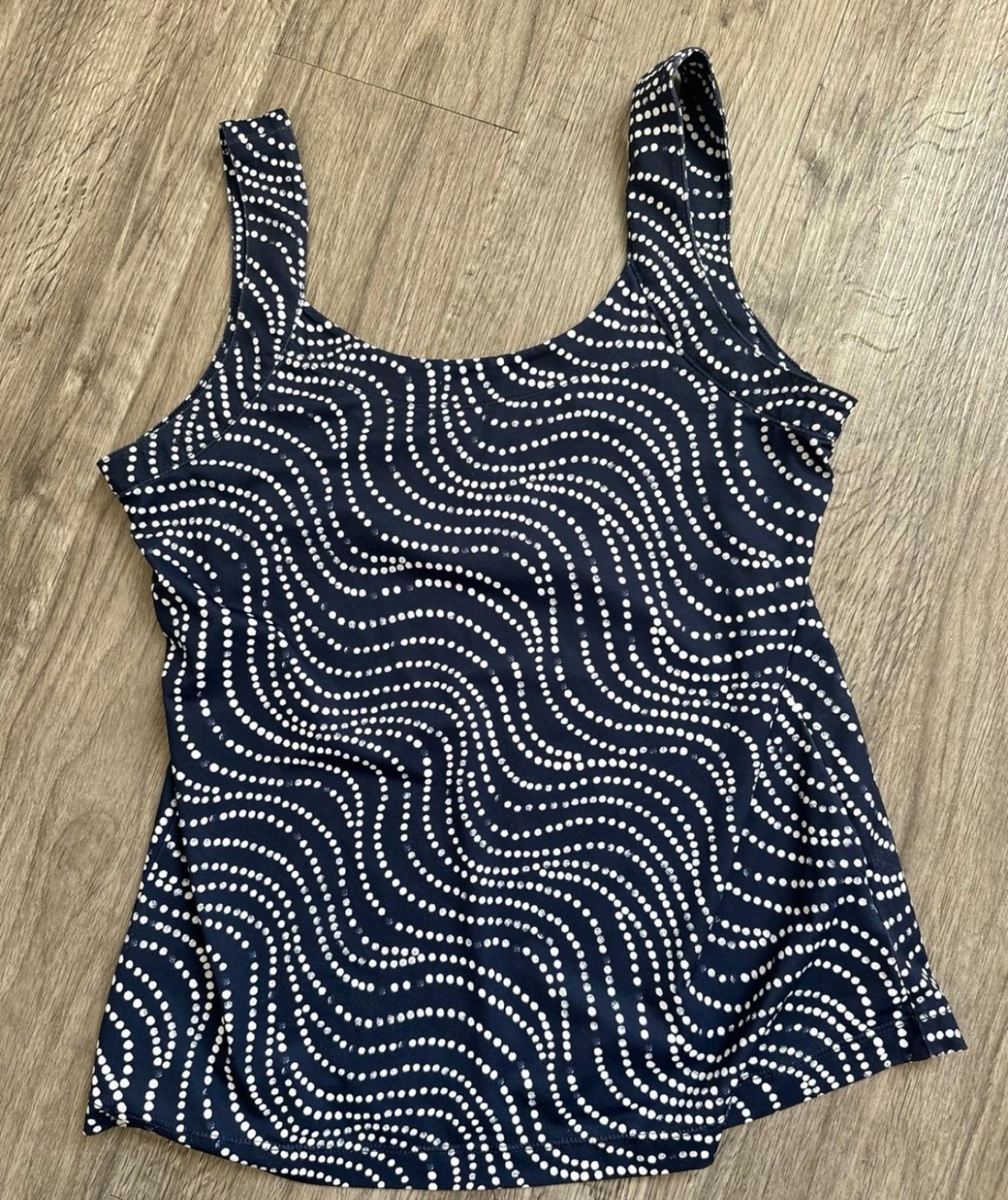 COLUMBIA WOMEN POLKA DOT CASUAL LOUNGE SOFT SPRING SUMMER TANK TOP MEDIUM M