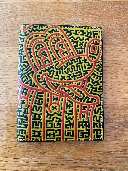 New Coach Disney Mickey Mouse X Keith Haring Passport Case/Wallet