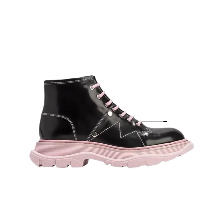 Alexander McQueen Womens Tread Slick Lace Up Boot