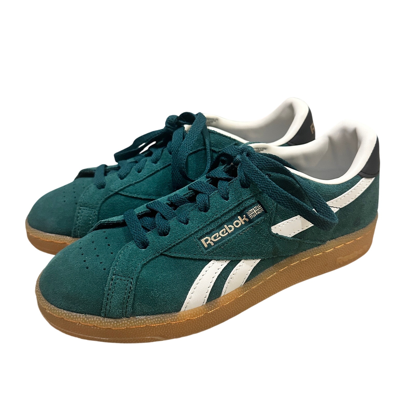Reebok Collegiate Green Club C Grounds UK Sneakers with Gum Sole Retro Sport